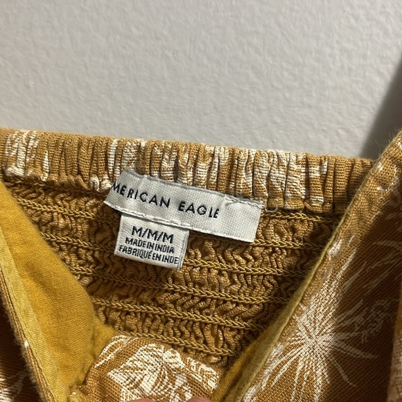 American Eagle Linen Floral Crop Top - Picture 4 of 6